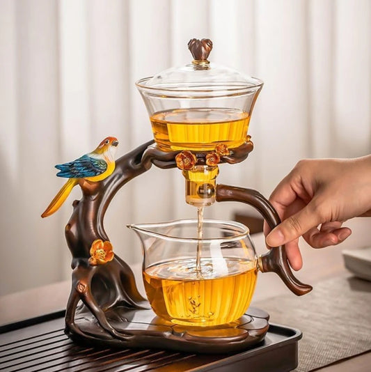 Rotating Glass Kungfu Tea Set